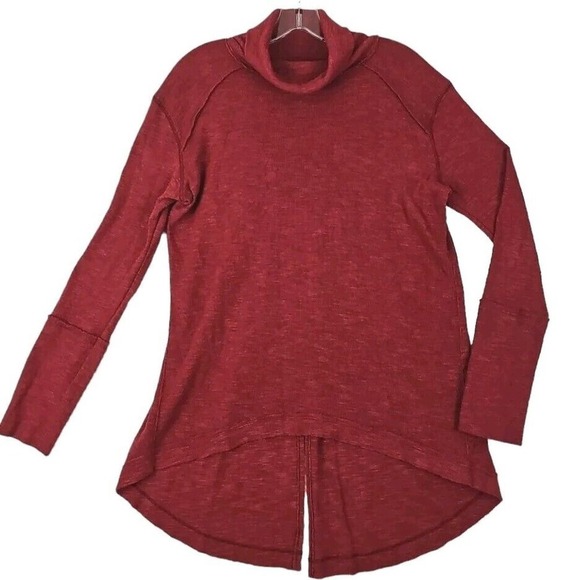 Free People We The Free -Woman Size M- Orange Cowl Neck Sweater Top Cotton Blend - Picture 9 of 9